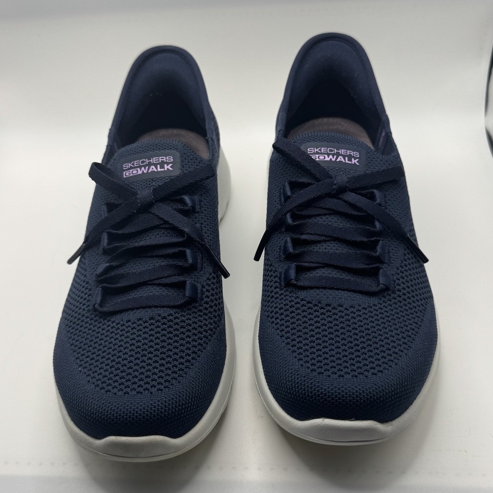 Skechers Women's Size 7 Slip-ins GOWalk Washable Sneakers Blue Stretch Fit Foam